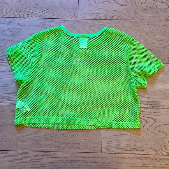 Neon green mesh/fishnet top - Picture 4 of 4